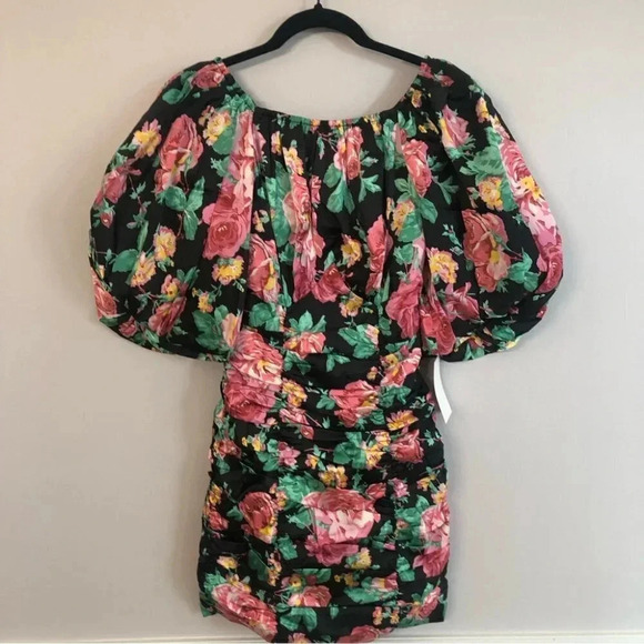 For Love and Lemons Jolie Floral Puff Sleeve Mini Dress Size SM and Med NWT - Picture 3 of 13